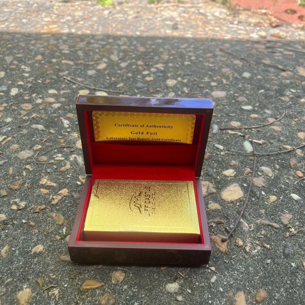Gold Foil Playing Cards. 99.9% Pure 24 Carat Gold.